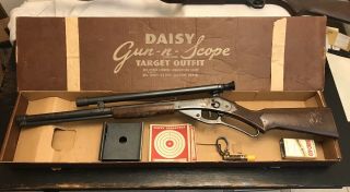 Vintage Daisy No 111 Model 40 Red Ryder Bb Gun W/ No 300 Telescope Sight