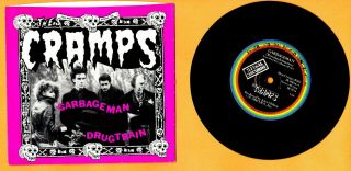 45 Rpm - 7 " Vinyl/the Cramps/garbageman - Drug Train (picture Sleeve) - 1980