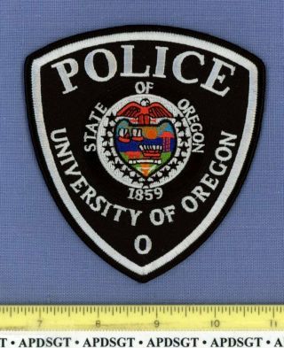 University Of Oregon School Campus Sheriff Police Patch The ‘o’