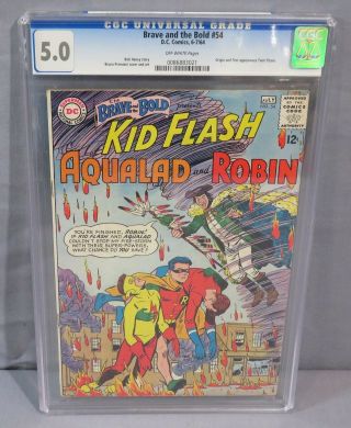 The Brave & The Bold 54 (teen Titans Origin & 1st App. ) Cgc 5.  0 Dc Comics 1964