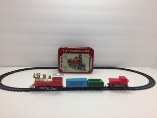 Toy Train In Tin Locomotive Battery Powered Set 16 Pc Old No 9 Mini 3901 Express