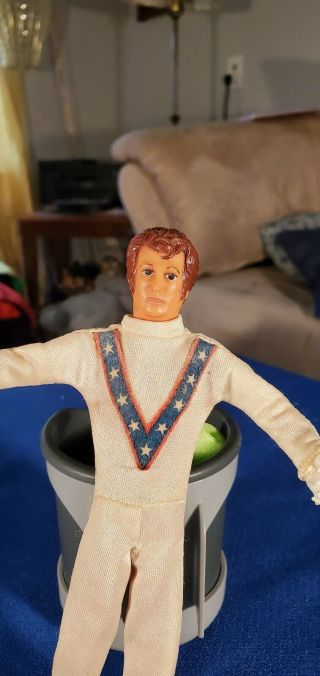 Vintage 1970s Evel Knievel Action Figure - Vintage Ideal Toy - Stunt Cycle Figure