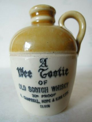 A Wee Tootie Of Old Scotch Whiskey Jug - Campbell - Hope - King,  Elgin