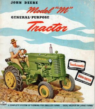 John Deere M Tractor Brochure