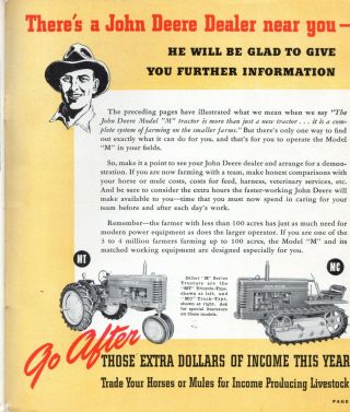 John Deere M Tractor Brochure 3