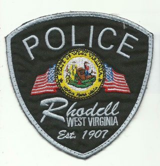 Rhodell West Virginia Wv Police Patch Old
