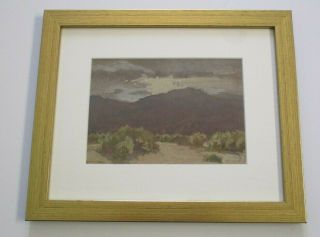 Antique Early California Plein Air Painting Old Desert Landscape Small Gem 1930