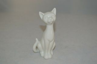 Vintage Omc Otagiri Japan White Ceramic Cat Figurine 5.  5 "