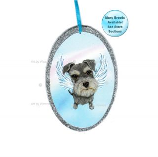 Schnauzer Angel Ornament Dog With Wings Christmas Ornament Pet Memorial