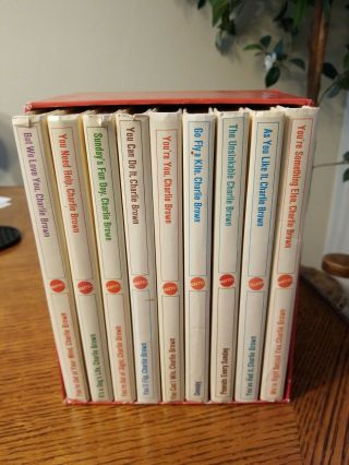 Vintage The World Of Charlie Brown,  9 - Volume Mattel Hard Cover Bound Book Set