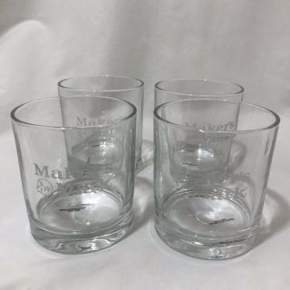 Set Of 4 Makers Mark Rocks Glasses Whiskey Bourbon Barware