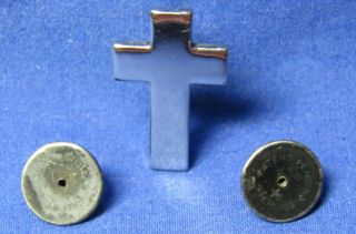 Korean War Sterling Army Christian Chaplain Cross Insignia By Hlp - Great Shape