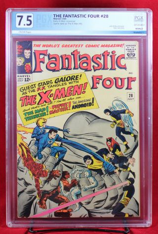 Fantastic Four 28 (marvel 1964) Pgx 7.  5 Vf - Very Fine Minus - X - Men X - Over,  Cgc