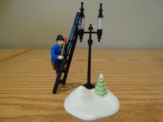 Lamplighter With Lamp 55778 Dept 56 Dickens Village Set Of 2