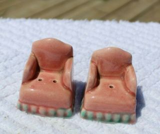 Vintage Go - With Tiny Pink Recliner Chairs Salt And Pepper Shakers