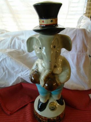 1964 Jim Beam Whiskey Republican Party Elephant Decanter Bottle Gop Boxing Glove