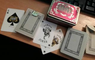 Vintage Double Deck Golden Nugget Casino Las Vegas Playing Cards In Tin