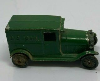 Vintage U.  S Mail Car,  Die Cast,  Tootsietoy,  Green