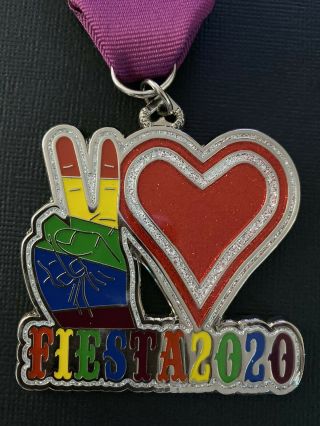 Peace Love Fiesta 2.  5” Medal - Fiesta 2020 - Immediate