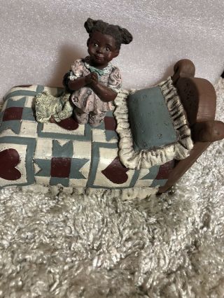 Sarah’s Attic Granny’s Favorite Praying Girl/doll Quilted Bed & Flat Bed Wagon