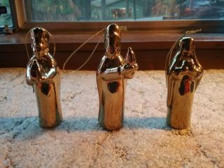 Tree Ornament Set Nativity Figures Three Wiseman 4.  25 "