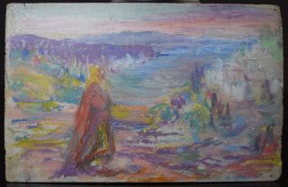 C1900 School Of Toulouse Lautrec French Impressionist Painting/drawing Board