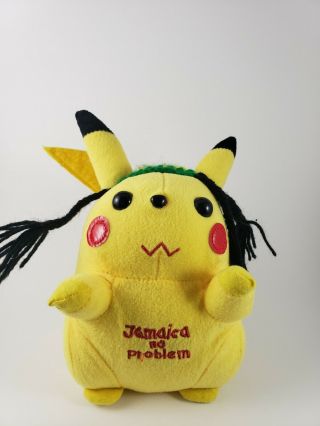 Jamaican Pikachu Yellow 10 Inches " Jamaica Not Problem " No Tags