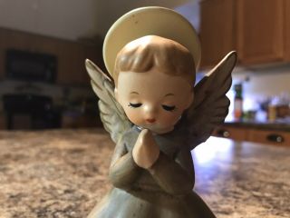 Vintage Napco Japan Christmas Angel Figurine,  Praying Angel With Halo