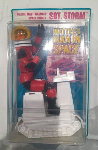 1969 Mattel Major Matt Mason Sgt.  Storm On Card Vintage Space Spaceship