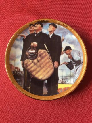 Norman Rockwell Collectible Plate " Bottom Of The Sixth " Sports Impressions