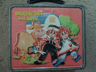 Aladdin Industries 1973 Vintage Raggedy Ann And Andy Lunch Box Please View Pics