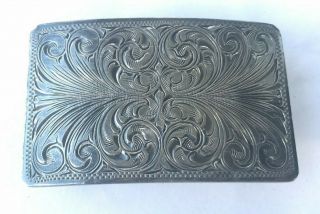 Vintage 925 Sterling Silver Clint Orms Silversmith Belt Buckle