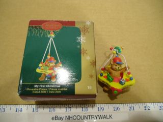 2005 Carlton Cards My First Christmas Bear In Jumper Christmas Tree Ornament