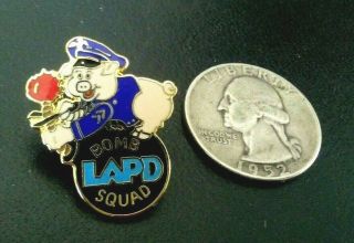 Lapd Los Angeles Police Department Bomb Squad Spoof Comic Pig Novelty Pin