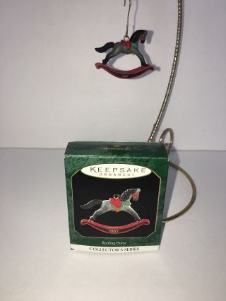 Hallmark Keepsake Miniature Ornament Rocking Horse 10 In Series 1997