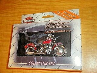 1999 Harley Davidson Collectors Tin & Two Decks Of Playing Cards $5