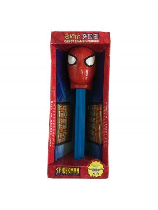 Marvel Giant Pez Spider - Man Candy Roll Dispenser Plays Spider Theme 2005
