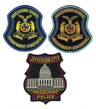 Missouri State Police X 2 & Capitol City,  Usa Patches