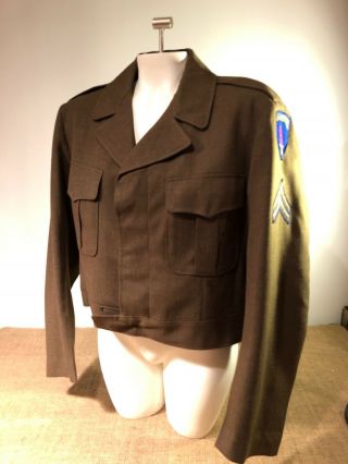 Vintage 50s Wool Ike Jacket Us Army Eisenhower Korean War Era