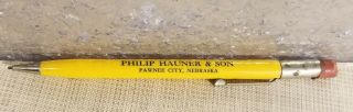 PAWNEE CITY COUNTY Pioneer Hybrid Seed Corn PHILIP HAUNER SON Ad Pencil Nebraska 3