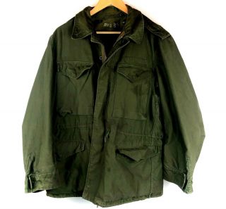 Vintage Us Military Army Issue Field Jacket M1951 Green Combat War Regular Small
