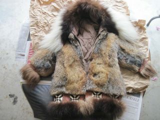 Eskimo Inuit Fur Parka Jacket Vintage