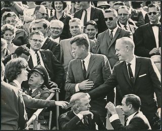 1963 Photo Jfk John F.  Kennedy At Football Game Orange Bowl Years