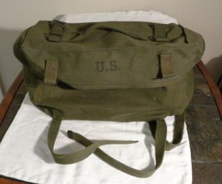 Us Korean War Army M - 45 Cargo Bag Dated 1951