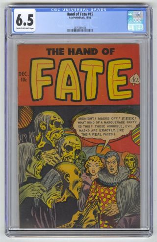 Hand Of Fate 15 Cgc 6.  5 Vintage Ace Periodicals Golden Age 10c Horror