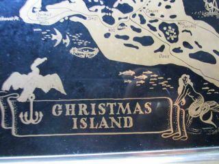 Souvenir tray from the 1950 ' s Atomic & Hydrogen bomb tests Christmas Island 2