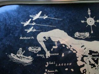 Souvenir tray from the 1950 ' s Atomic & Hydrogen bomb tests Christmas Island 3