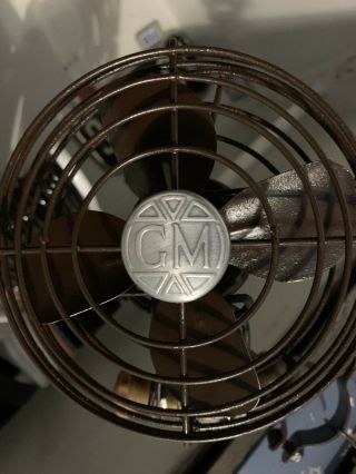 Vintage Gm Style 6 Volt Steering Column Fan With Back Lite Switch Attached