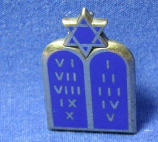 Korean War Sterling Army Jewish Chaplain 10 Commandments & Star Insignia