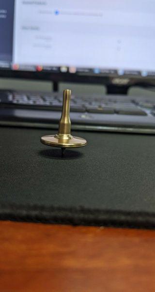 Precision Bronze Spinning Top | 1.  258in Tall X 1in Diameter | Made In America